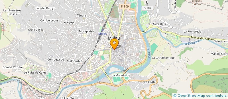 localisation de l'entreprise MONSIEUR CLAUDE LOUBETY à MILLAU