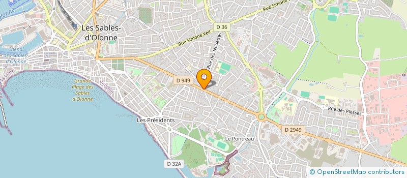 localisation de l'entreprise MONSIEUR CLAUDE MAITRE  LES SABLES D'OLONNE