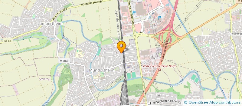 localisation de l'entreprise MONSIEUR CLAUDE MANNE  MUNDOLSHEIM