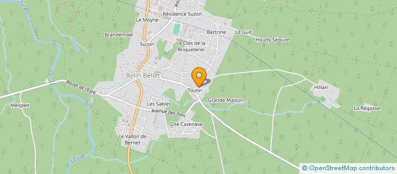 localisation de l'entreprise MONSIEUR CLAUDE MANO  BELIN-BELIET