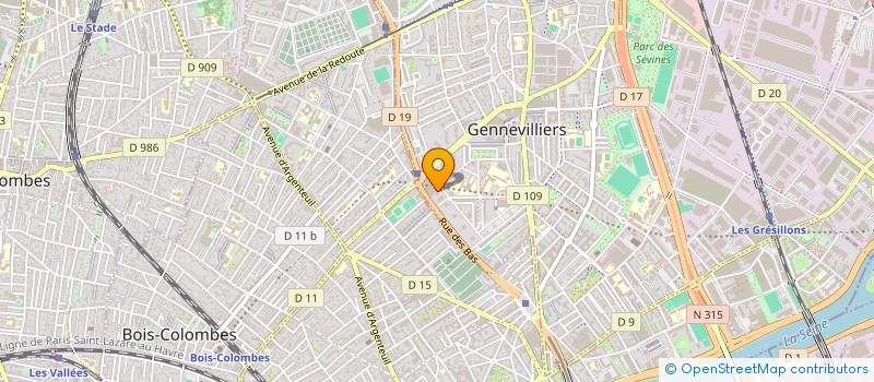 localisation de l'entreprise MONSIEUR CLAUDE MARRACHE à GENNEVILLIERS