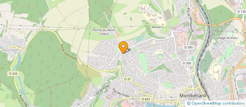 localisation de l'entreprise MONSIEUR CLAUDE MARTHEY  MONTBELIARD