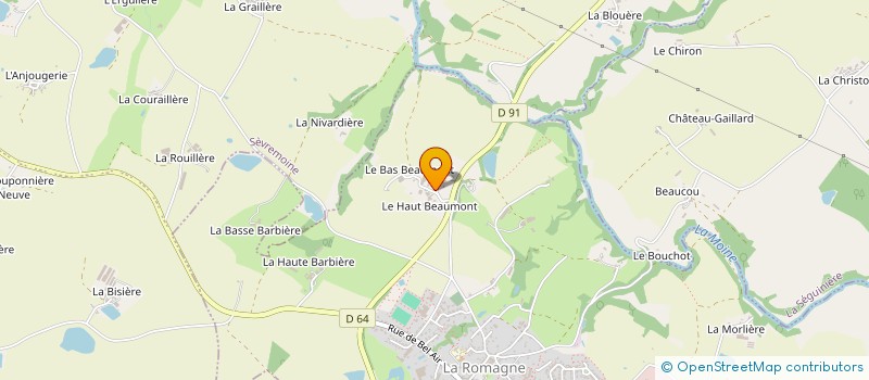 localisation de l'entreprise MONSIEUR CLAUDE MARTIN à LA ROMAGNE