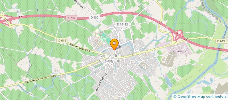 localisation de l'entreprise MONSIEUR CLAUDE MASSEBIAU  SAINT-ANDRE-DE-SANGONIS