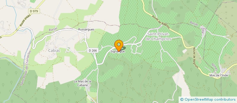 localisation de l'entreprise MONSIEUR CLAUDE MAZZEI  SAINT-PRIVAT-DE-CHAMPCLOS