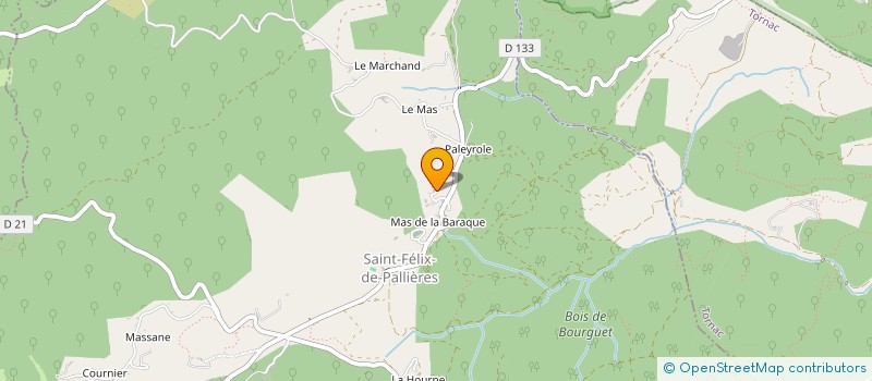 localisation de l'entreprise MONSIEUR CLAUDE MEJEAN à SAINT-FELIX-DE-PALLIERES
