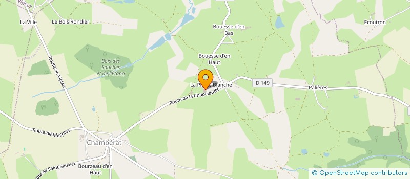 localisation de l'entreprise MONSIEUR CLAUDE MERCIER  CHAMBERAT