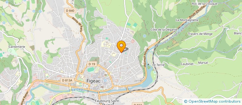 localisation de l'entreprise MONSIEUR CLAUDE MEYER  FIGEAC