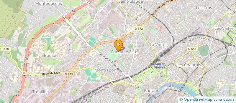 localisation de l'entreprise MONSIEUR CLAUDE MICHAUD à BESANCON