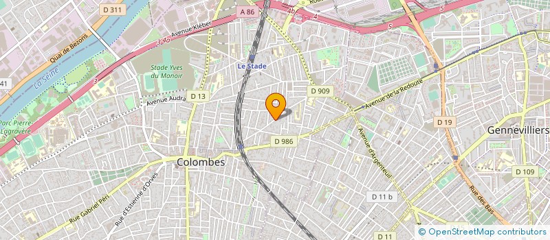 localisation de l'entreprise MONSIEUR CLAUDE MONERON à COLOMBES