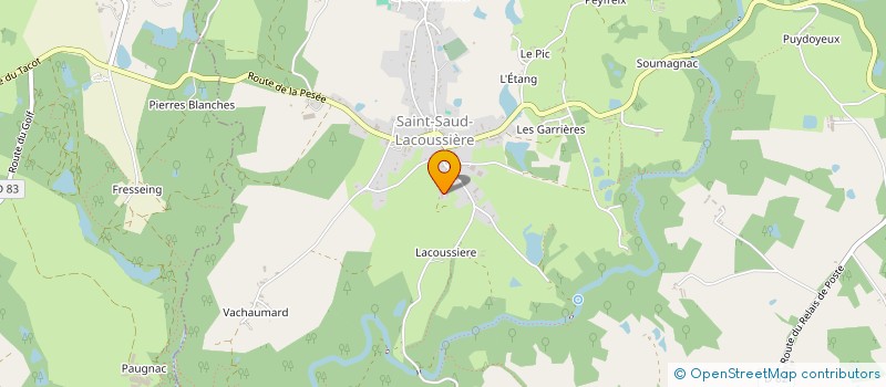 localisation de l'entreprise MONSIEUR CLAUDE MONTAUD  SAINT-SAUD-LACOUSSIERE