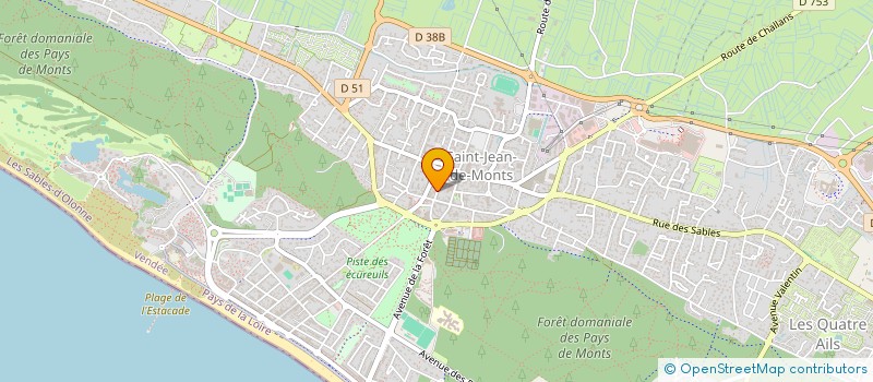 localisation de l'entreprise MONSIEUR CLAUDE MOREAU  SAINT-JEAN-DE-MONTS