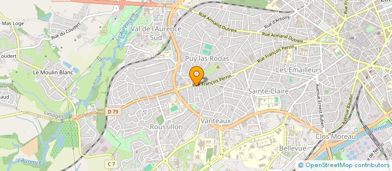localisation de l'entreprise MONSIEUR CLAUDE MOUCHAGUE à LIMOGES