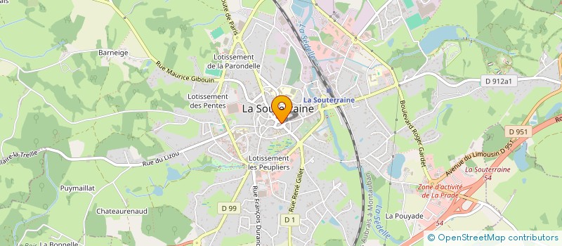 localisation de l'entreprise MONSIEUR CLAUDE NICAUD à LA SOUTERRAINE