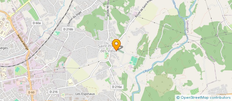 localisation de l'entreprise MONSIEUR CLAUDE PANES à SAINT-PRIVAT-DES-VIEUX