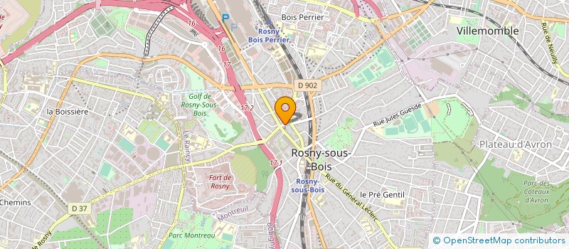 localisation de l'entreprise MONSIEUR CLAUDE PASTRIE à ROSNY-SOUS-BOIS