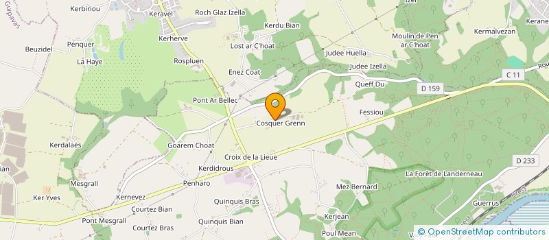 localisation de l'entreprise MONSIEUR CLAUDE PATINEC à LA FOREST-LANDERNEAU