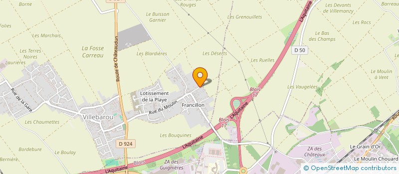 localisation de l'entreprise MONSIEUR CLAUDE PENIVAUX  VILLEBAROU