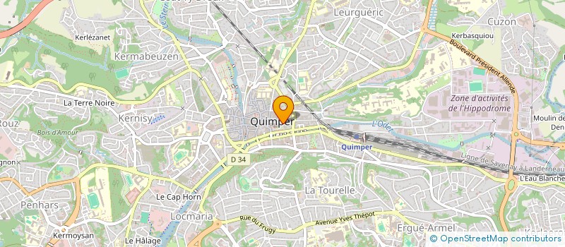 localisation de l'entreprise MONSIEUR CLAUDE PERENNOU à QUIMPER