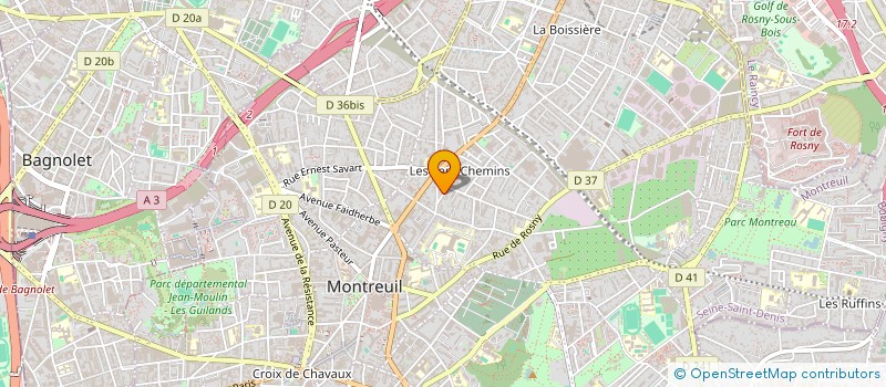 localisation de l'entreprise MONSIEUR CLAUDE PEROIS à MONTREUIL