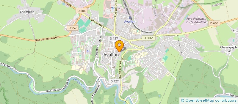 localisation de l'entreprise MONSIEUR CLAUDE PERONNARD à AVALLON