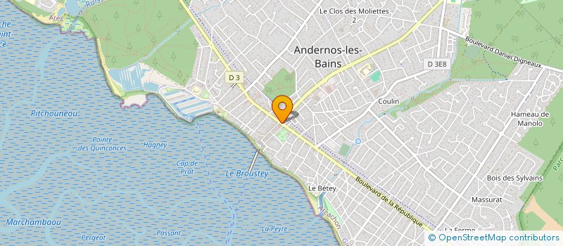 localisation de l'entreprise MONSIEUR CLAUDE PERREAUD  ANDERNOS-LES-BAINS