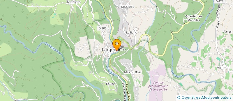 localisation de l'entreprise MONSIEUR CLAUDE PERRENOUD à LARGENTIERE