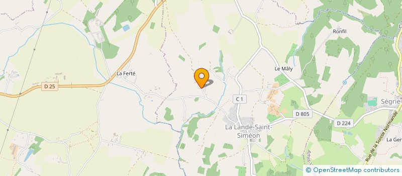 localisation de l'entreprise MONSIEUR CLAUDE PIERRE  LA LANDE-SAINT-SIMEON