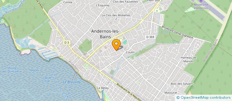 localisation de l'entreprise MONSIEUR CLAUDE PINTO  ANDERNOS-LES-BAINS