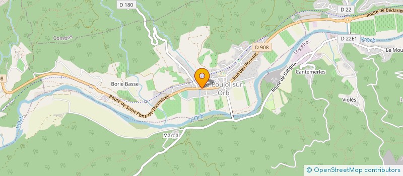 localisation de l'entreprise MONSIEUR CLAUDE PLANES  LE POUJOL-SUR-ORB
