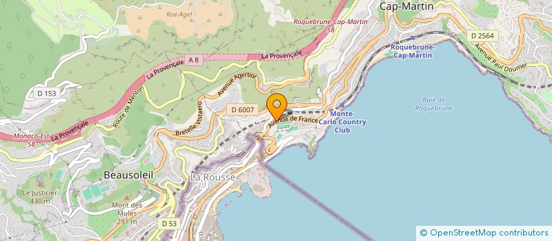 localisation de l'entreprise MONSIEUR CLAUDE PLEINET à ROQUEBRUNE-CAP-MARTIN