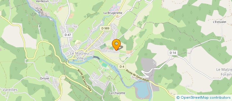 localisation de l'entreprise MONSIEUR CLAUDE PONSONNAILLE  LE MALZIEU-VILLE