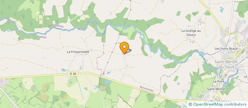 localisation de l'entreprise MONSIEUR CLAUDE POULAIN  ROUSSINES