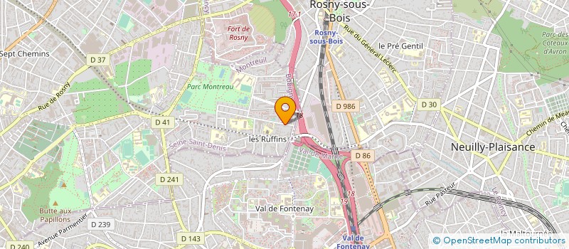 localisation de l'entreprise MONSIEUR CLAUDE POURRERE  MONTREUIL