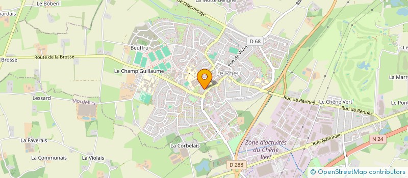 localisation de l'entreprise MONSIEUR CLAUDE RACINE  LE RHEU