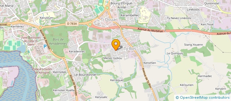 localisation de l'entreprise MONSIEUR CLAUDE RANNOU à QUIMPER