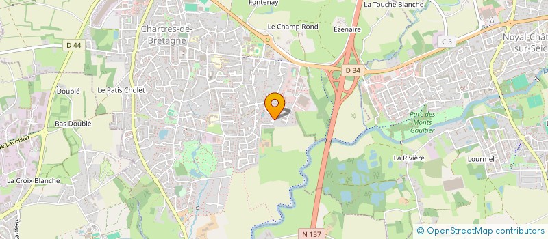 localisation de l'entreprise MONSIEUR CLAUDE RANNOU  CHARTRES-DE-BRETAGNE