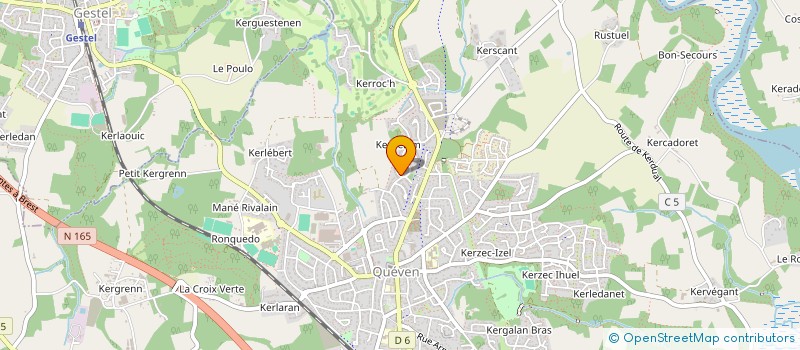 localisation de l'entreprise MONSIEUR CLAUDE RAUDE  QUEVEN