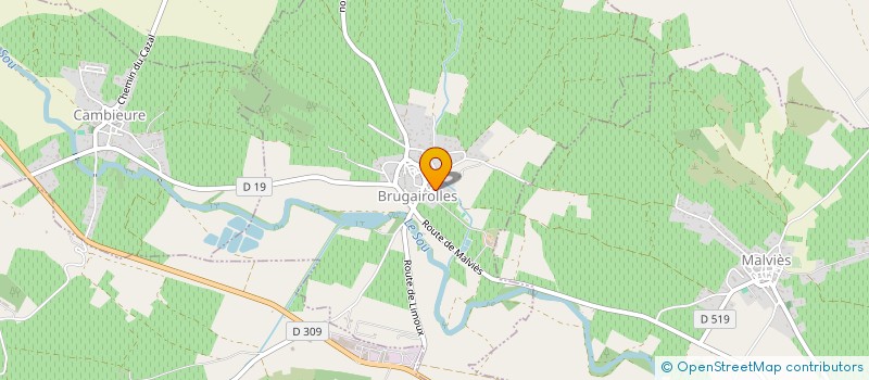 localisation de l'entreprise MONSIEUR CLAUDE RECAZENS  BRUGAIROLLES