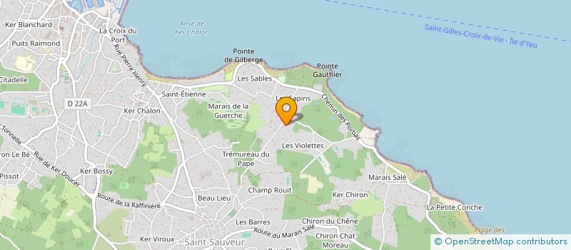localisation de l'entreprise MONSIEUR CLAUDE RENAUD à L'ILE-D'YEU