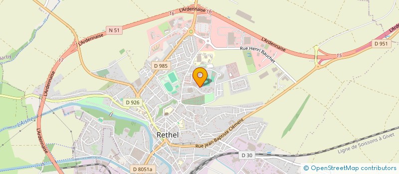 localisation de l'entreprise MONSIEUR CLAUDE ROBORANT  RETHEL