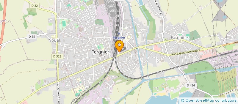 localisation de l'entreprise MONSIEUR CLAUDE ROSSIGNOL  TERGNIER