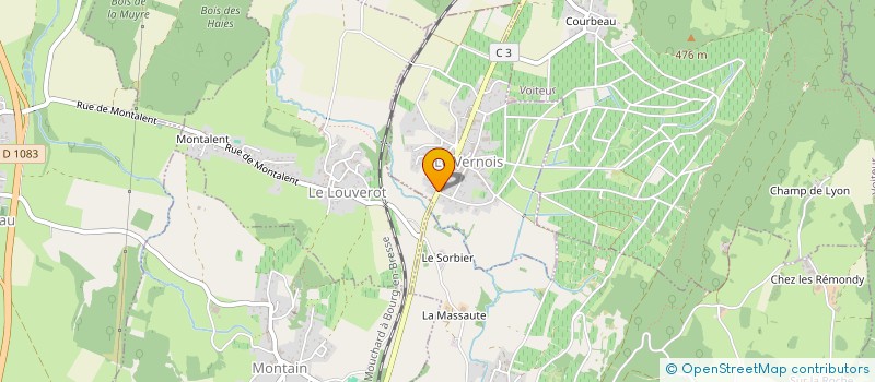 localisation de l'entreprise MONSIEUR CLAUDE ROUBEZ  LE VERNOIS