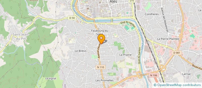 localisation de l'entreprise MONSIEUR CLAUDE ROUDET  ALES