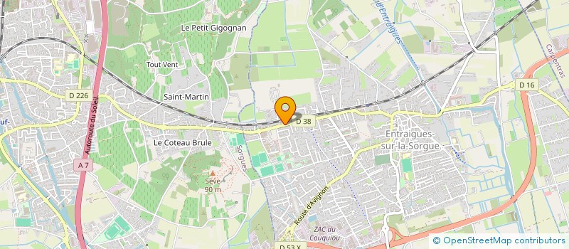 localisation de l'entreprise MONSIEUR CLAUDE ROUSSEL  ENTRAIGUES-SUR-LA-SORGUE