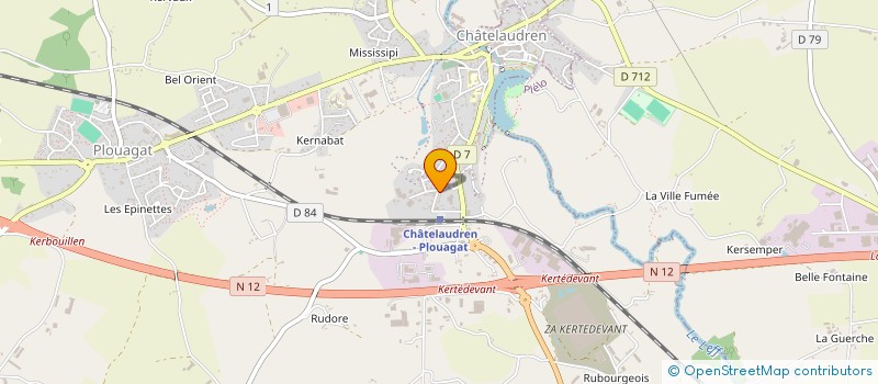 localisation de l'entreprise MONSIEUR CLAUDE ROUXEL à CHATELAUDREN-PLOUAGAT