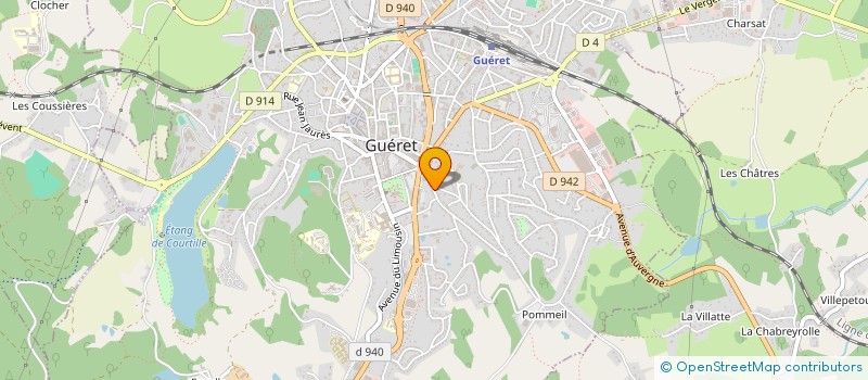 localisation de l'entreprise MONSIEUR CLAUDE SIRJACQUES à GUERET