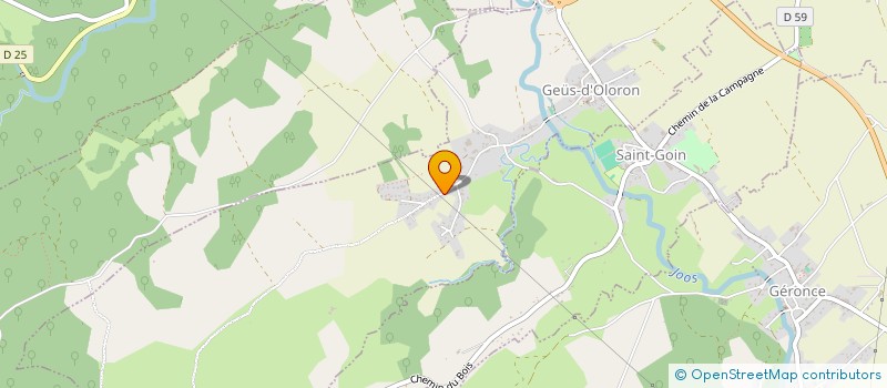 localisation de l'entreprise MONSIEUR CLAUDE SOULAS  GEUS-D'OLORON