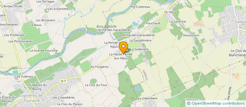 localisation de l'entreprise MONSIEUR CLAUDE TAILLANDIER  LIGNIERES-DE-TOURAINE