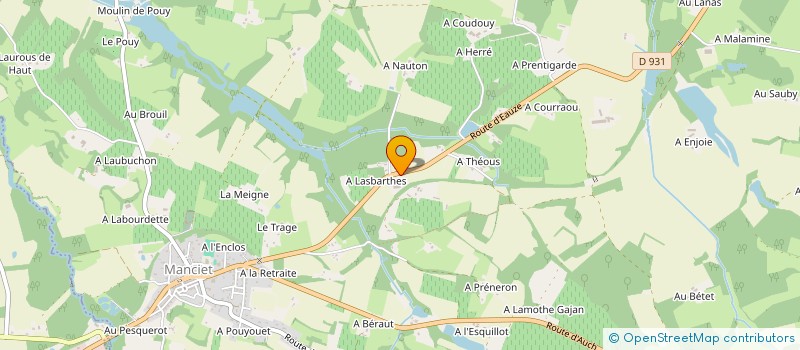 localisation de l'entreprise MONSIEUR CLAUDE TAUDIERE  MANCIET